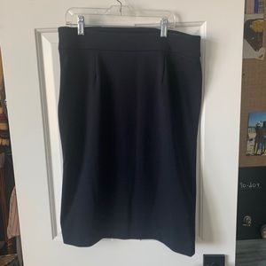 Navy pencil skirt